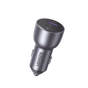 Cargador de Auto 52.5W | Puerto USB-A y USB-C | Carga Rápida | Compatible con Vehículos de 12 y 24 VCD | PD3.0 + QC3.0 | Chip Inteligente | Diseño Compacto  Mayor Eficiencia Energética | Caja de Aluminio.