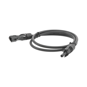 Cable Fotovoltaico 1 m, Negro, Calibre 10 AWG con Terminales MC4 en Ambos Extremos