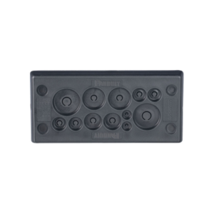 Pasacables Rectangular de Membrana, IP66, 3.39" x 1.42", 12 orificios, para Cables no Terminados. Color Negro