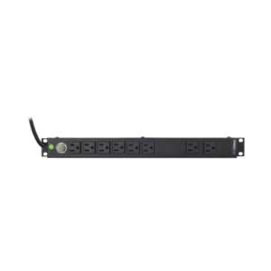 Multicontacto Horizontal (PDU) de 8 Contactos (NEMA 5-15R) Rack 19" 1UR. Voltaje Entrada/Salida: 120Vca/15A