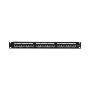 Panel de parcheo de impacto (110) Blindado (STP) de 24 puertos Cat6, 19in