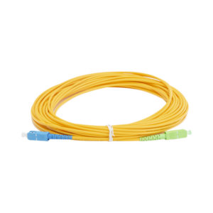 Jumper de Fibra Óptica Monomodo SC/UPC - SC/APC Simplex, color amarillo, 15 metros
