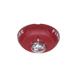 Sirena con Lámpara Estroboscópica, Montaje en Techo, Nivel de Candelas Seleccionable, Color Rojo, Nuevo Diseño Moderno y Elegante y Menor Consumo de Corriente