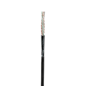 Bobina de Cable UTP de 4 Pares, Con Aislamiento de Fluoropolímero, Cat6A (23 AWG), Uso Interior/Exterior Para Entorno Ambiental de Altas Temperaturas (Hasta 125ºC) , CMP (Plenum), Color Negro, 305 m