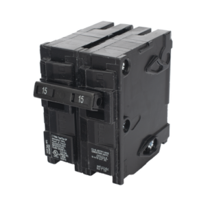 Interruptor automático enchufable tipo QP 2 polos, 15 amp