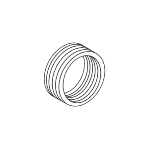 Reducción Bushing Aluminio de 1 1/2" a 1" / Con Recubrimiento de Uretano Purpura.
