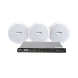 KIT de Amplificador de 120W para Rack SF120DTB | 3 Altavoces de Plafón de 5.5in SF-206P | 3.75 - 30W | Sistema 70/100V
