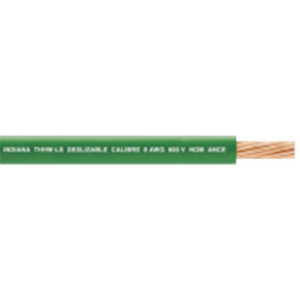 ( Venta por metro ) Cable 10 awg  color verde, conductor de cobre suave cableado. Aislamiento de PVC, auto-extinguible.