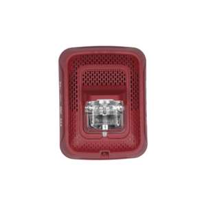 Bocina con Lámpara Estroboscópica, Montaje en Pared, Color Rojo, Nuevo Diseño Moderno y Elegante y Menor Consumo de Corriente
