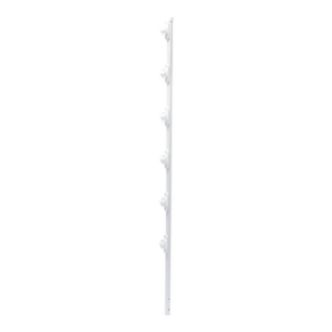 Poste con 6 Aisladores de PASO  para Cerca Electrificada. Tubo Galva. de 1.4m, cal. 18 de 1" Diam. + Pintura Blanca.